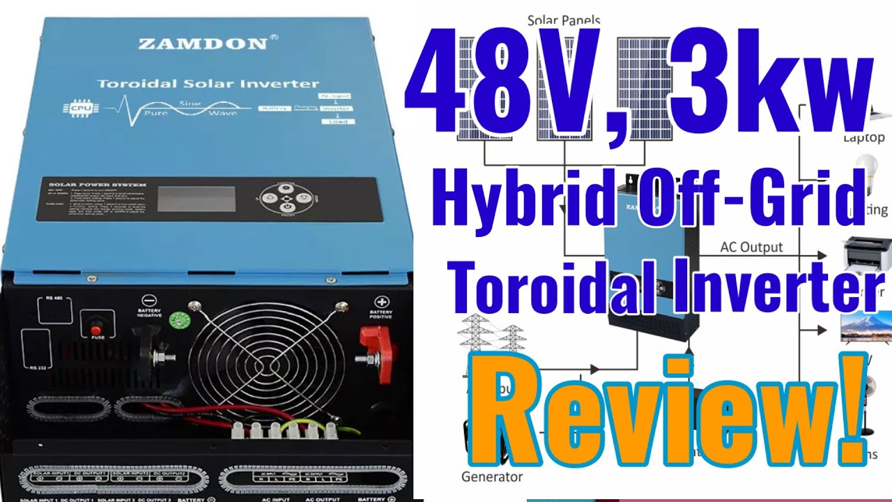 Zamdon 48Volts, 3Kw, Hybrid Off-Grid | Installation, Technical Specification & Parameter settings
