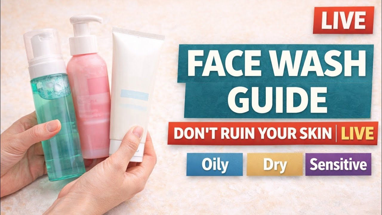 Stop Using Wrong Face Wash | Skin Care Routine Explained (Live)