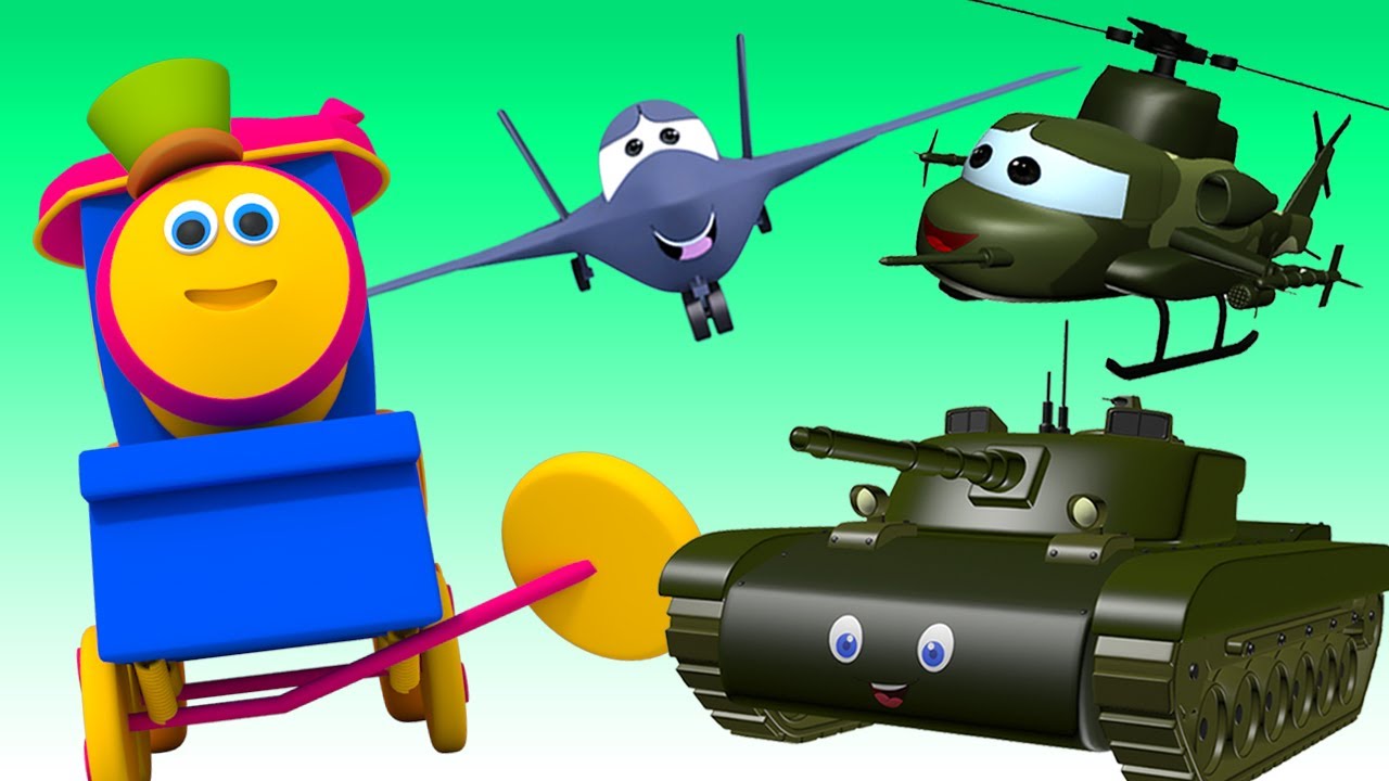 Bob le Train - Visite du camp militaire | BOB les rimes de train maternelles! | Army Camp