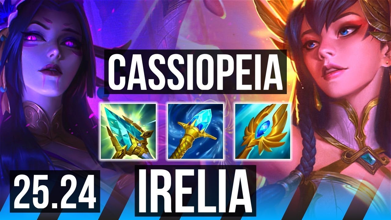 CASSIOPEIA vs IRELIA (MID) | Perfect KDA: 10/0/4 | KR Master | 25.24