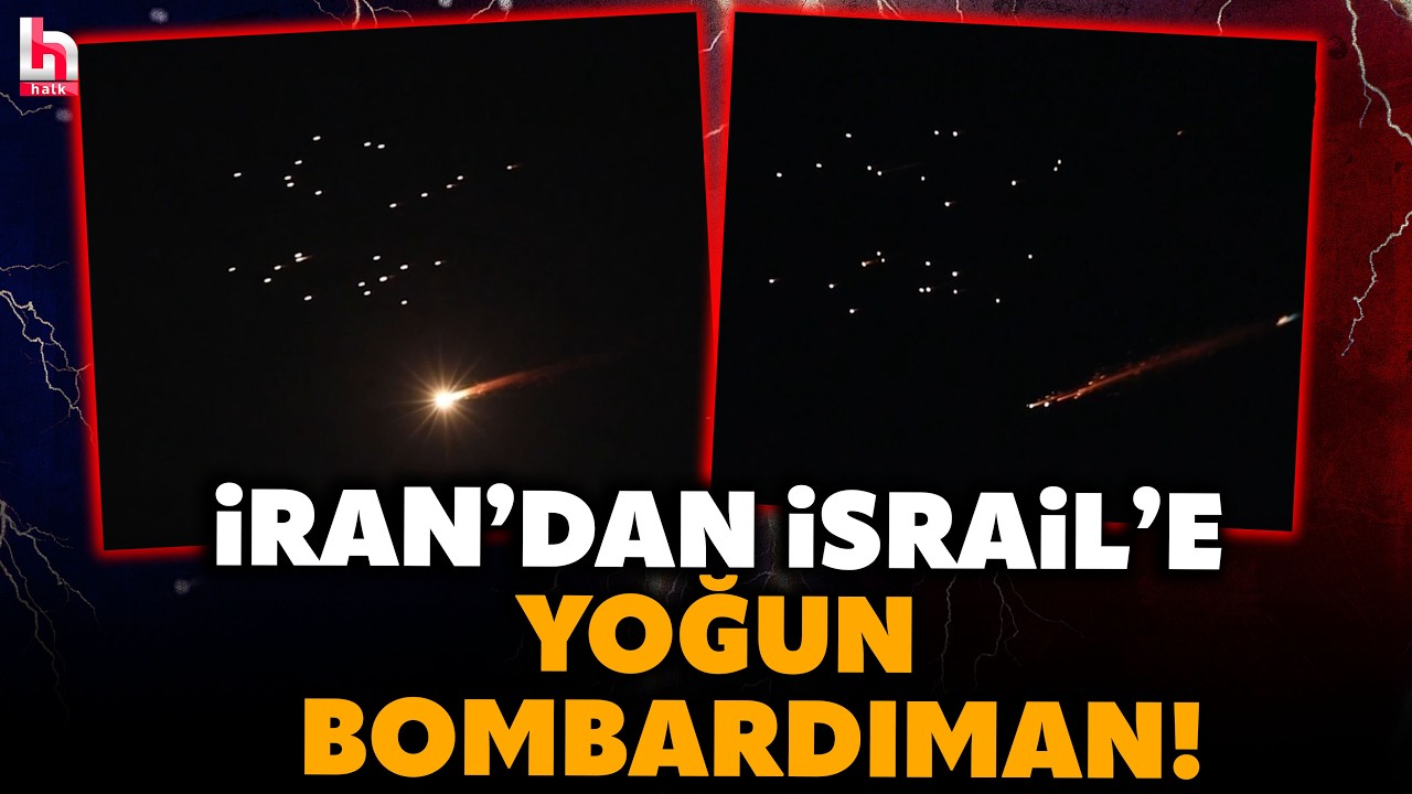 KUDÜS'TE YOĞUN SİREN SESLERİ! İran'dan fırlatılan misilleme füzeleri Kudüs'ten görüntülendi!