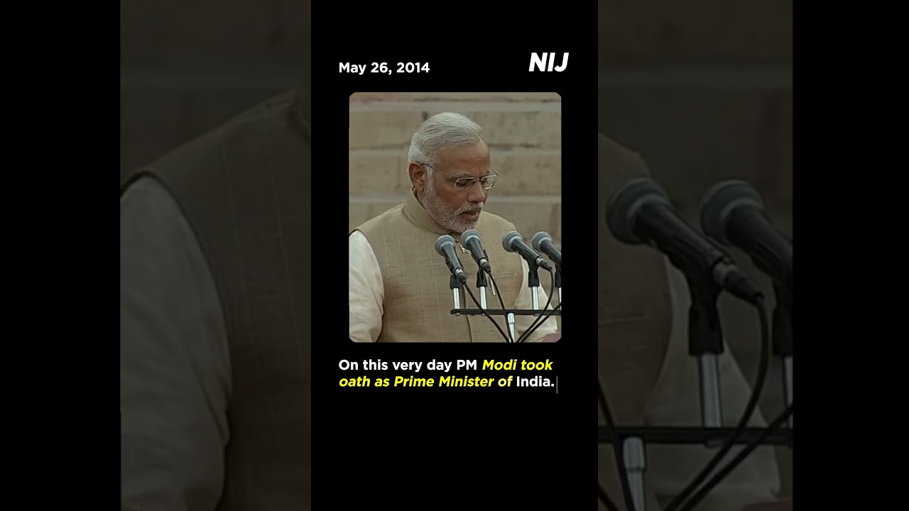 PM Narendra Modi takes oath as Prime Minister of India in 2014