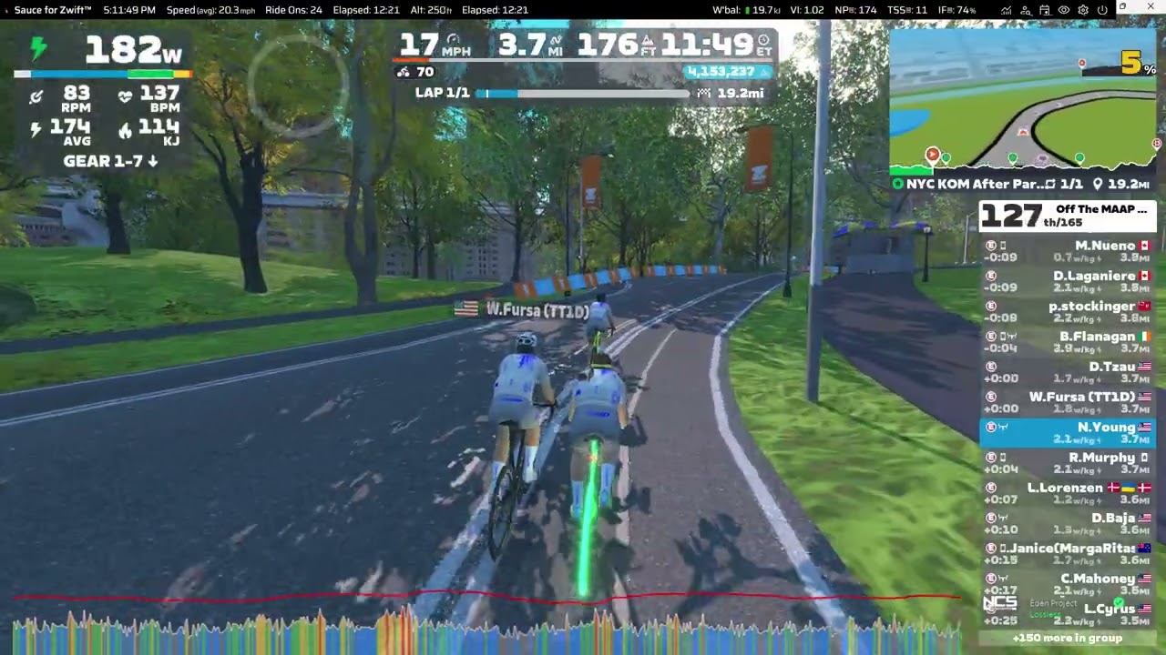 Virtual: Zwift - Group Ride: Off The MAAP 2025: Stage 2 on NYC KOM After Party - 9.57 miles