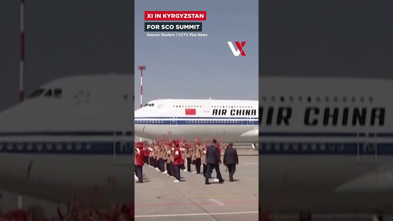 Xi Touches Down In Kyrgyzstan | Chinese President Joins Leaders For Major SCO Summit | VERTEX