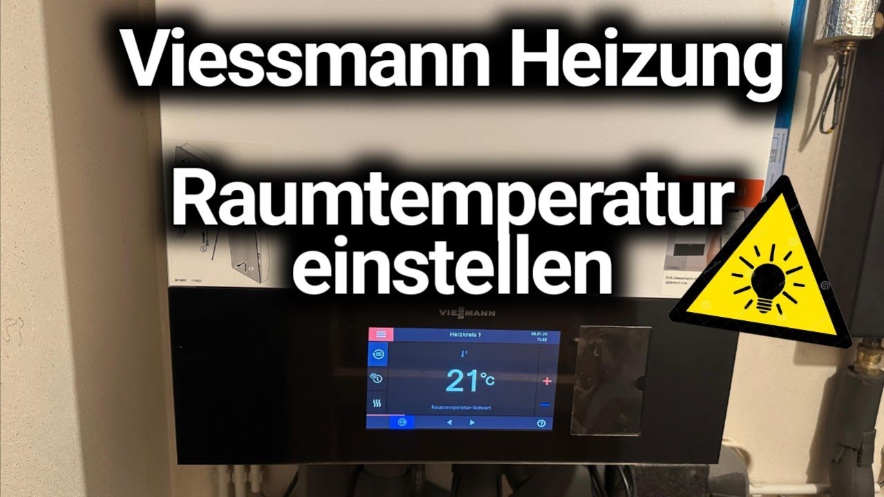 Viessman Heizung Raumtemperatur einstellen - Anleitung! | Viessmann Vitodens 300-W 🌡️✅