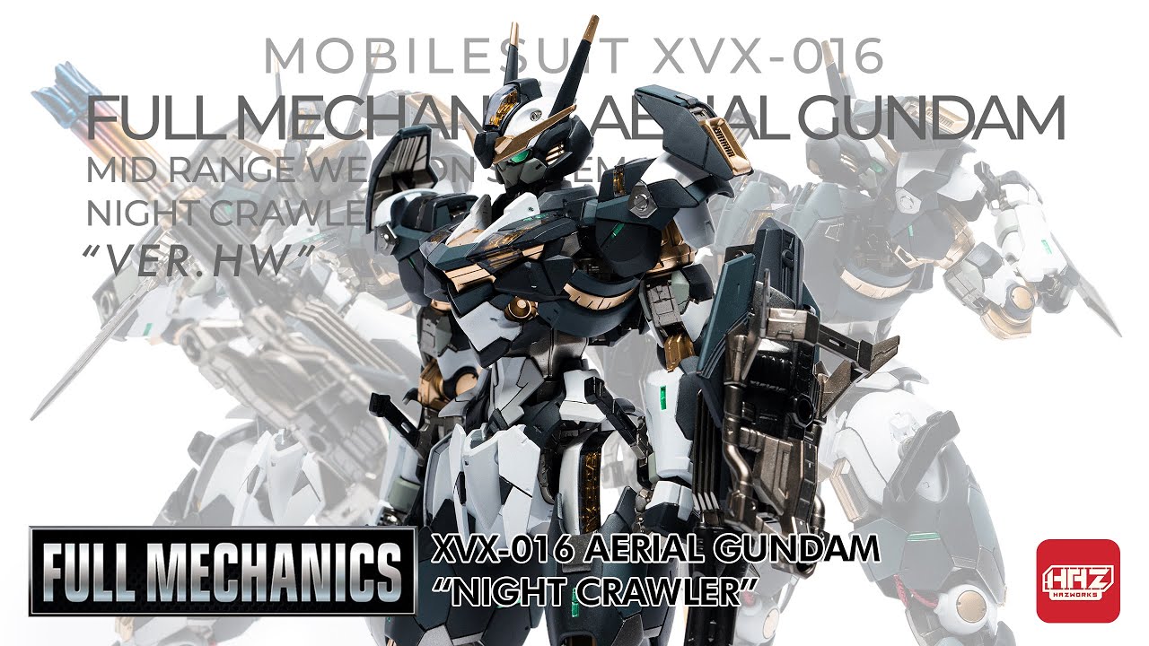 Custom Build full mechanics 1/100 Aerial Gundam Night Crawler #gundam #gunplabuilder #gunplacustom