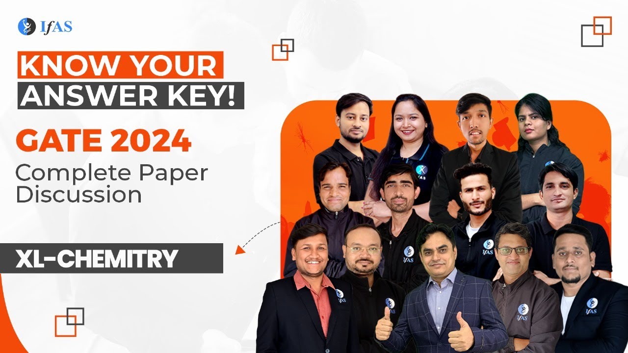 GATE XL 2024   Chemistry Paper Discussion Detailed Solutions