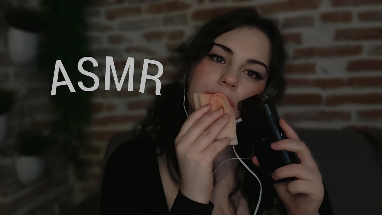 ASMR Super Squishy silicone Ear eating & chewing 🤤