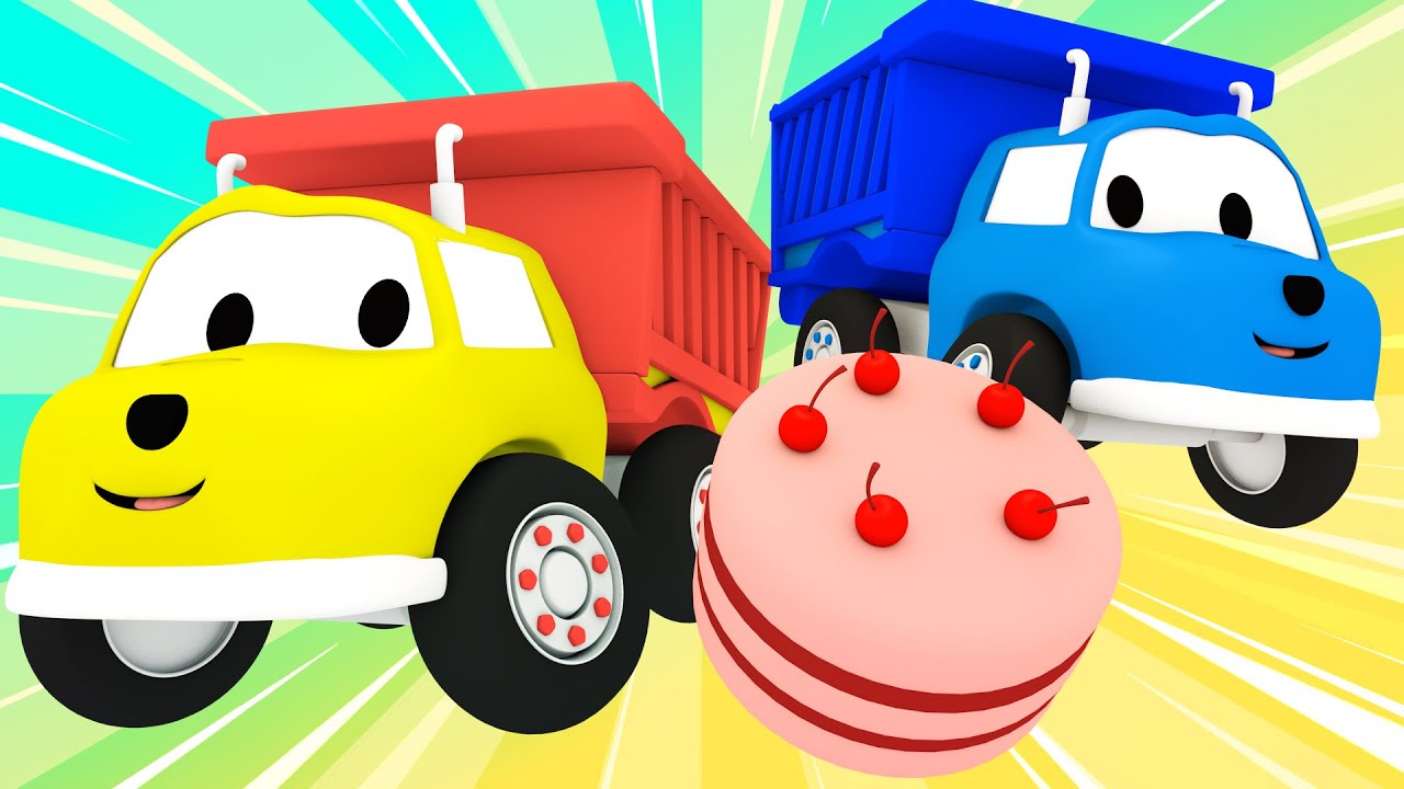 Ethan Wywrotka Piecze Tort Urodzinowy - Ucz Się z Ethanem Śmieciarką 🚚 Bajki Edukacyjne dla Dzieci