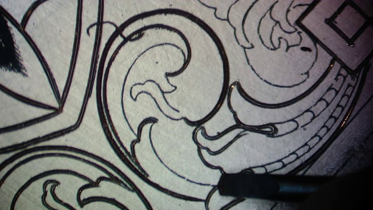 Real time practice scroll engraving with the Super EZ Graver