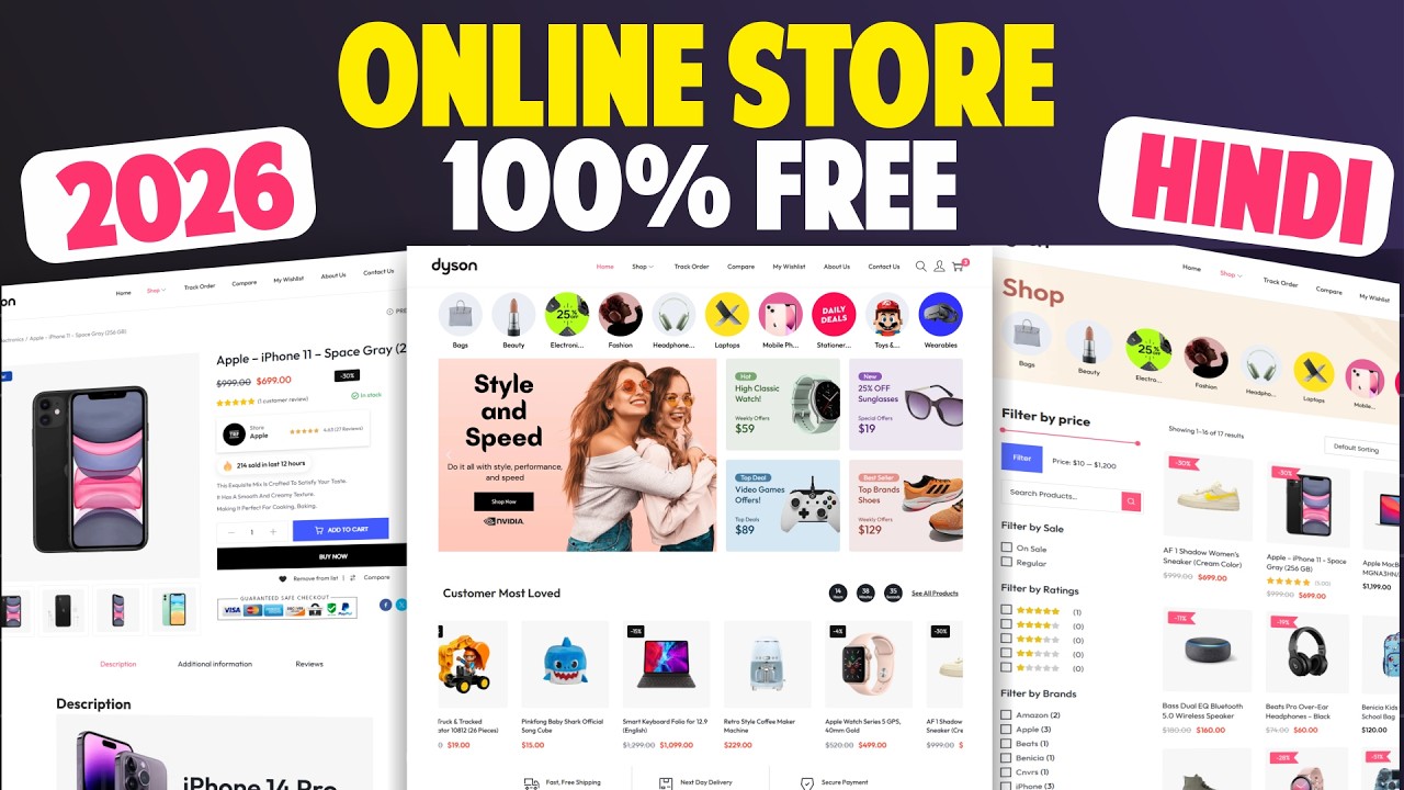 How to Create FREE eCommerce Website with WordPress – ONLINE STORE 2026