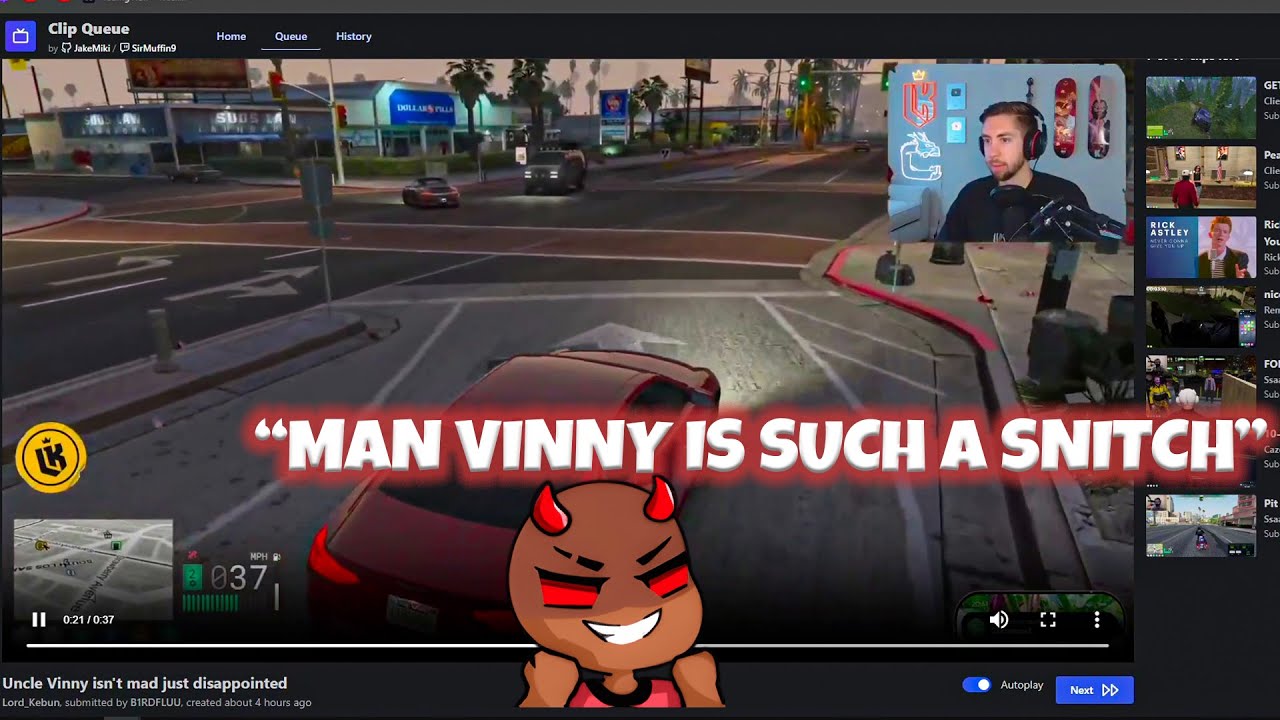 Client Aka Peanut Reacts To Vinny Snitching To MR K And More | NoPixel 4.0
