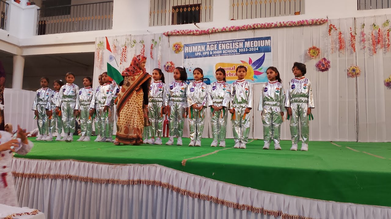 Annual Day Celebration Human Age English Medium School Kalaburagi 28th January 2024.