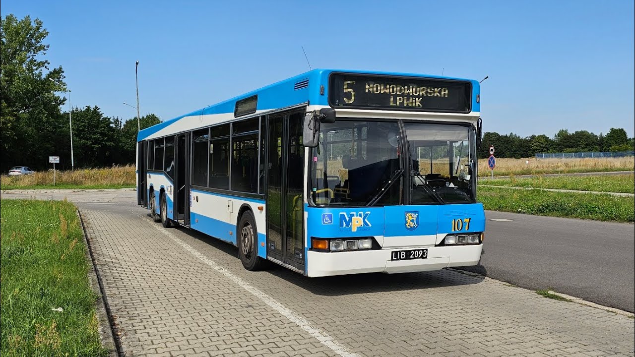 [🇵🇱PL] MPK Legnica - Neoplan N4020td #107 - [🚍5➡️DOMEJKI MPK]