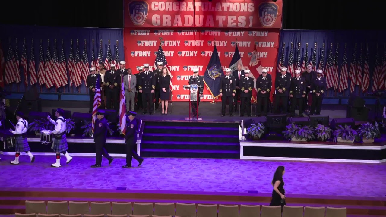FDNY Probationary EMT Graduation, Fire Commissioner Laura Kavanagh presides