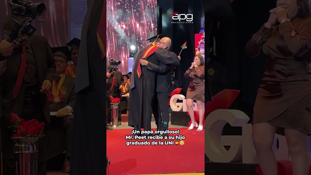 Mr. Peet SE QUIEBRA de emoci&oacute;n tras ver a su hijo graduarse de la UNI y usuarios reaccionan