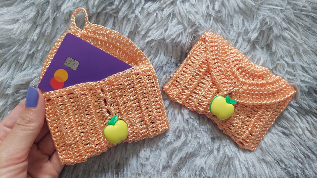 BOLSINHA PORTA CARTÃO DE CROCHÊ 😍 | Franci Artesanato