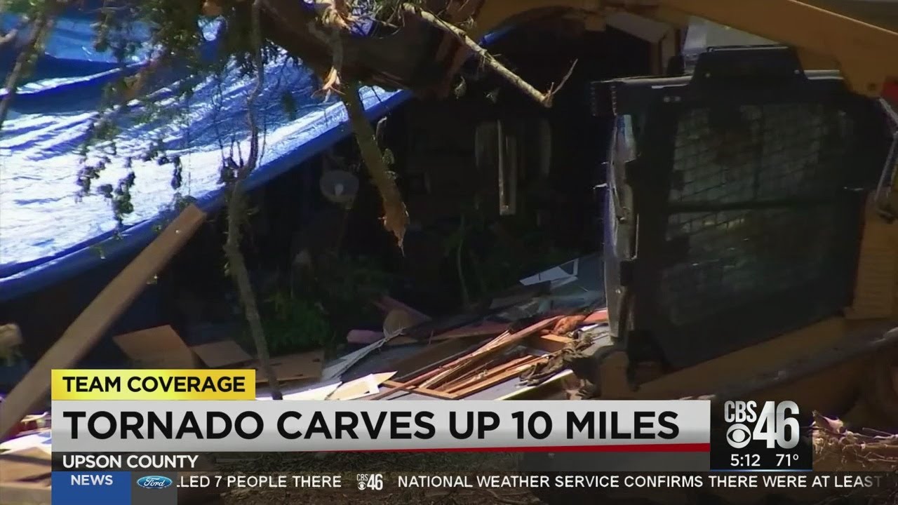 Tornado carves up 10 miles in Upson County