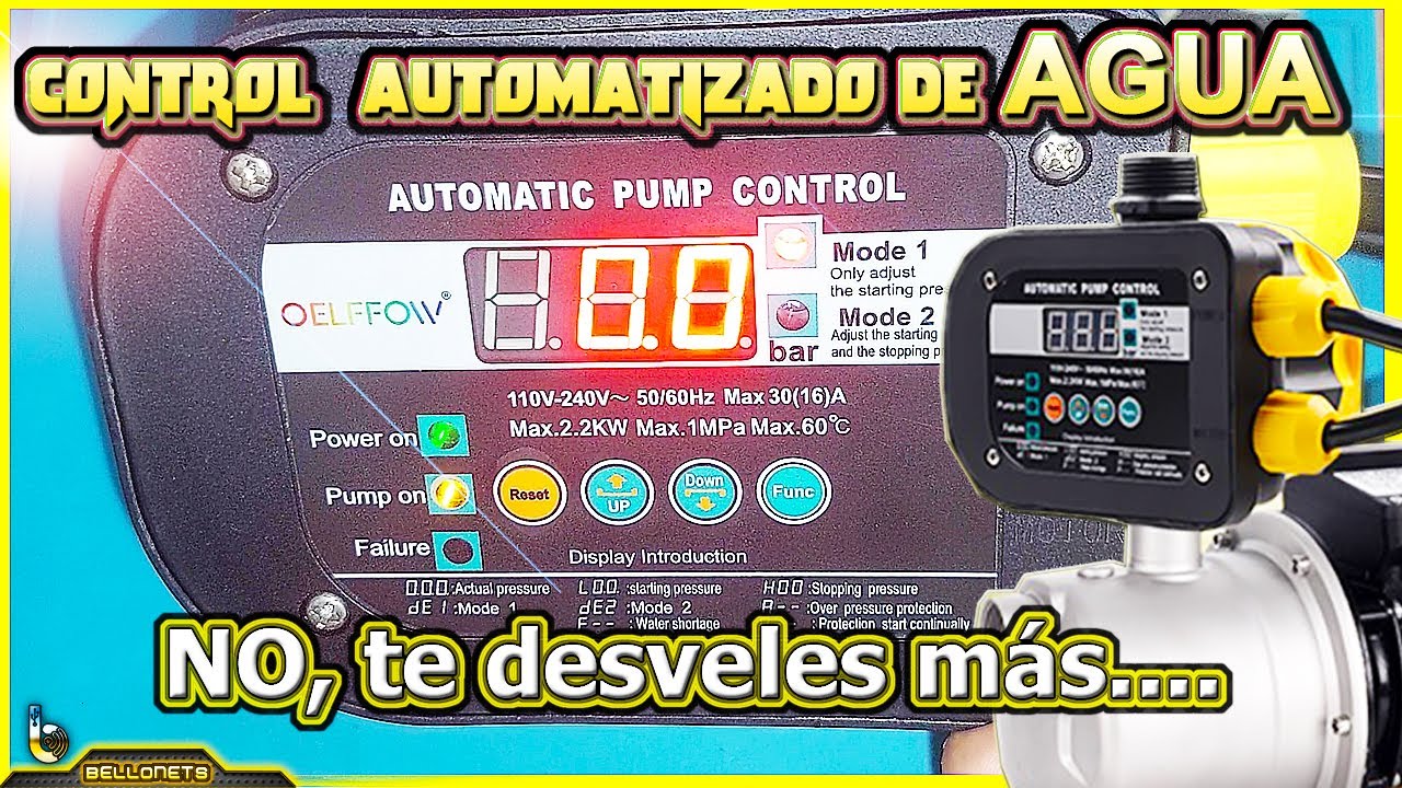 💦 Control Inteligente para Caudal de agua en Sistema Hidroneumatico │ @bellonets