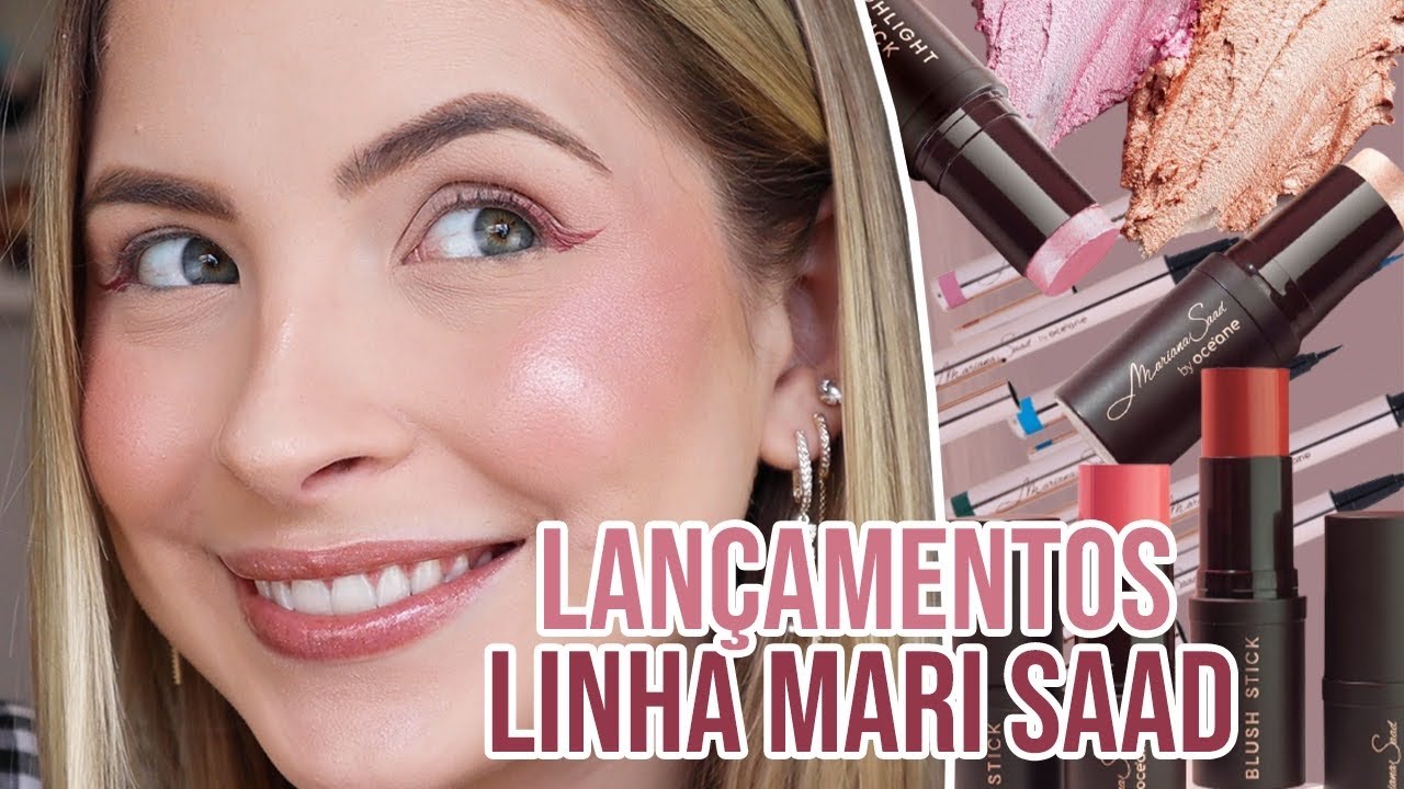 TESTEI OS LANÇAMENTOS MARI SAAD (BLUSH E ILUMINADOR STICK, DELINEADORES COLORIDOS) | FERNANDA TUMAS