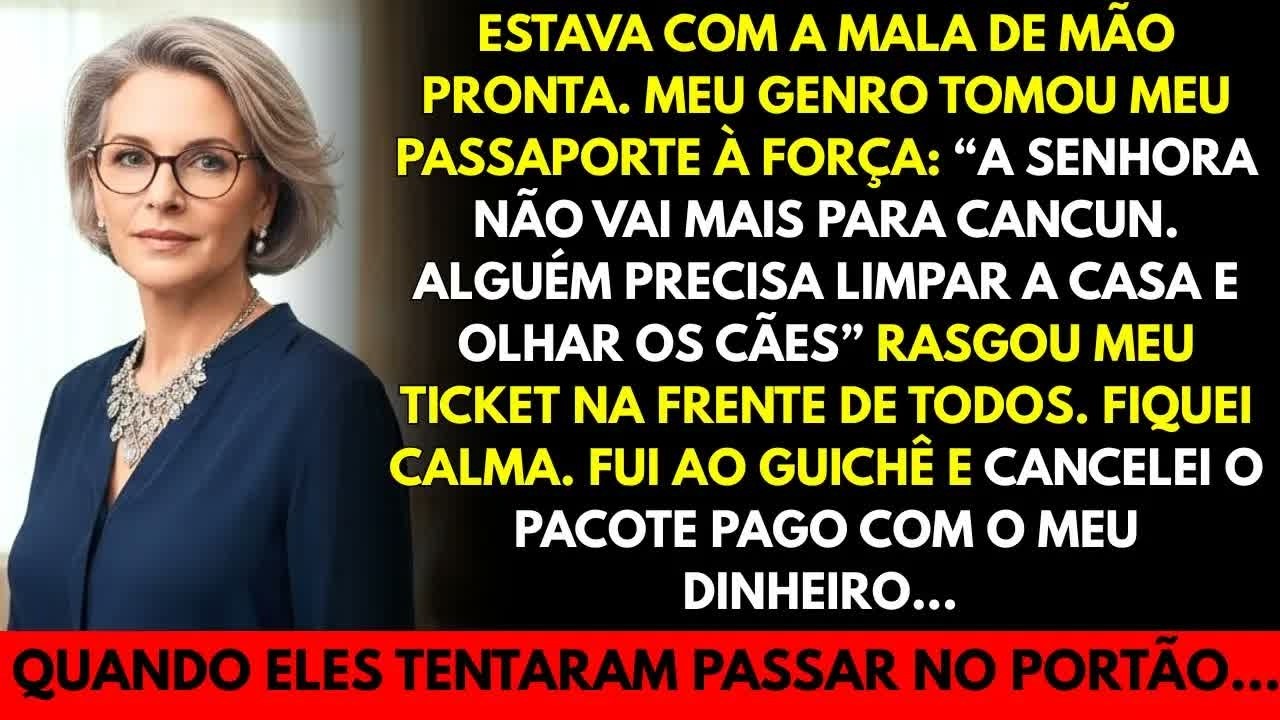 Meu genro rasgou minha passagem em público…Minutos depois quando eles foram embarcar…