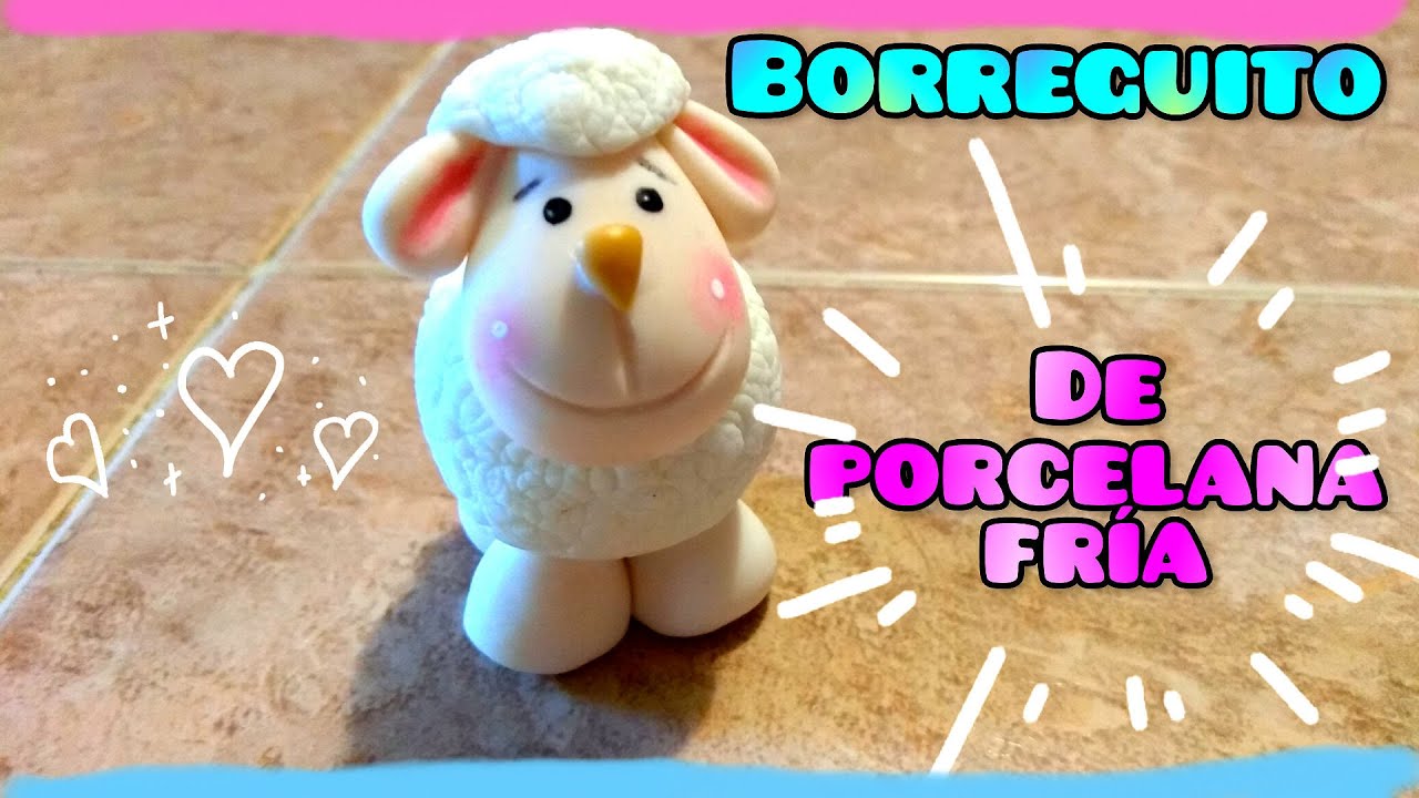 Cómo hacer borrego de porcelana fría,pasta flexible, porcelana fría, pasta francesa