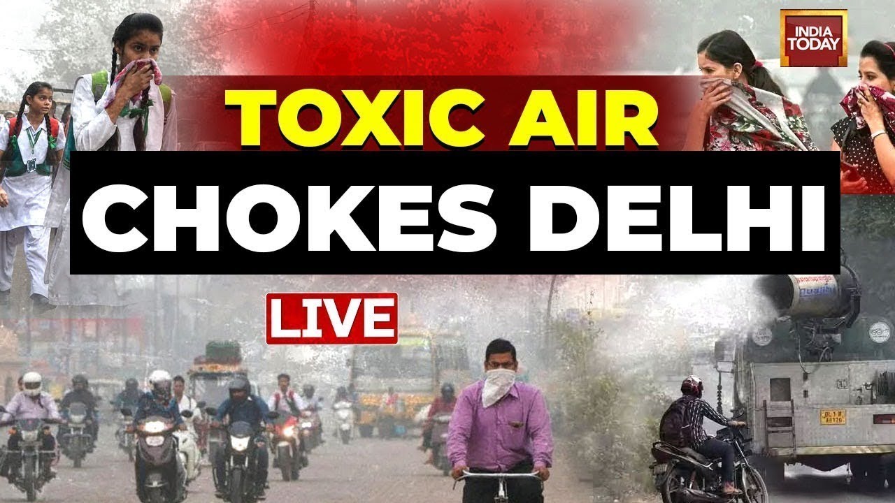 LIVE: Delhi-NCR Pollution News | AQI Hits Severe | Toxic Smog Covers City | 15 Arrested Amid Protest