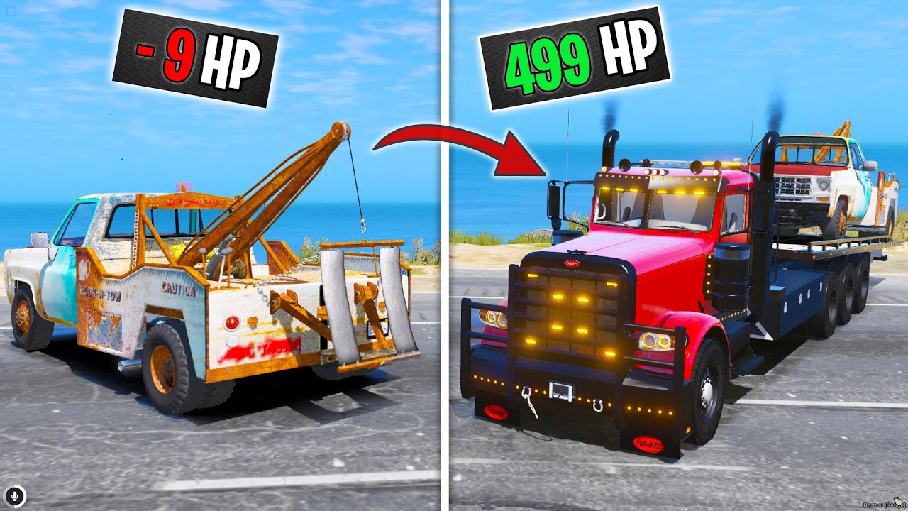 Towing Oldest to Newest Tow Truck in GTA 5 RP!
