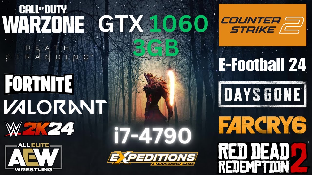 12 Games testing GTX 1060 in 2024 | core i7-4790 | 16GB RAM