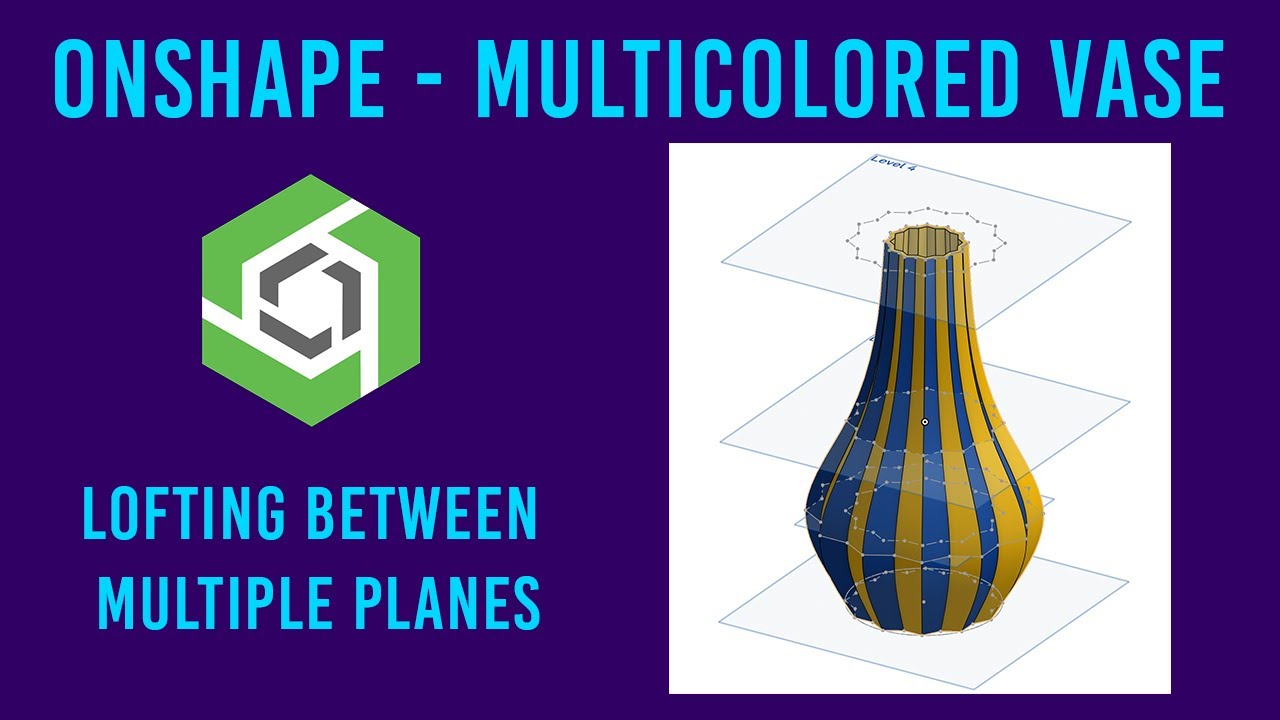 Учебное пособие Onshape: создание разноцветной вазы с помощью инструмента Loft