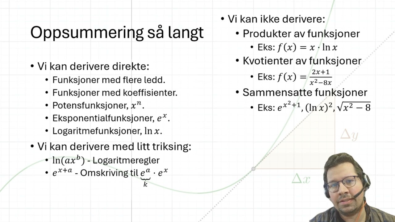 Intro - Avanserte derivasjonsregler