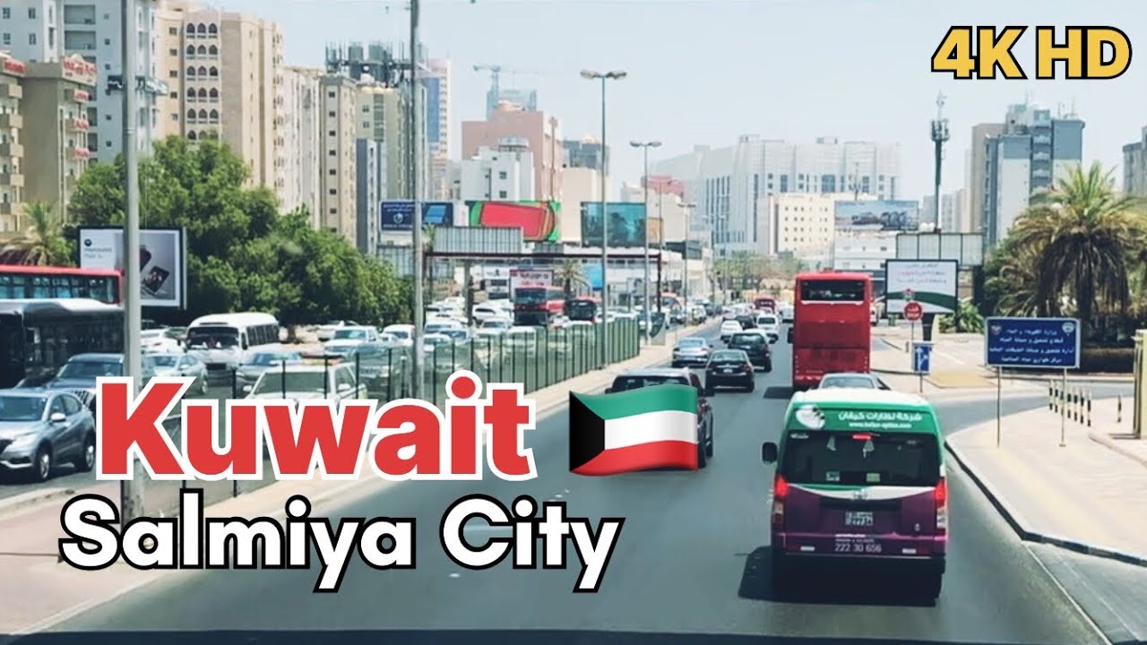 Kuwait - Salmiya City Downtown street Driving #kuwait #kuwaitcity #4k  #driver