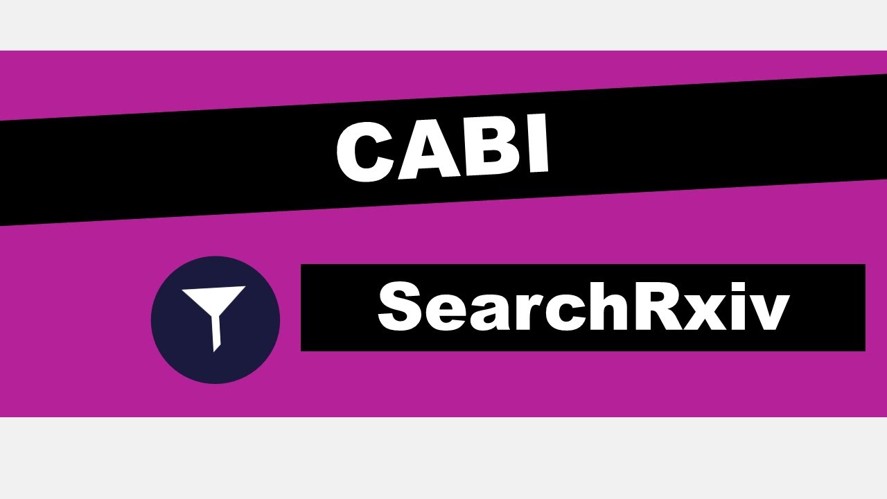 CABI SearchRxiv | A Librarian's Valuable Resource | Five Minute Friday