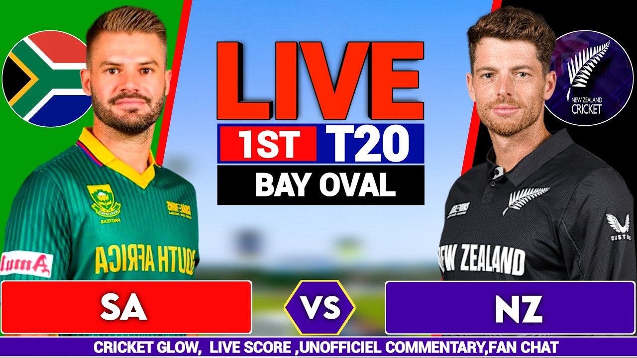 🔴Live: South Africa vs New Zealand, 1st T20 Bay Oval | SA vs NZ | live Score & Commentary