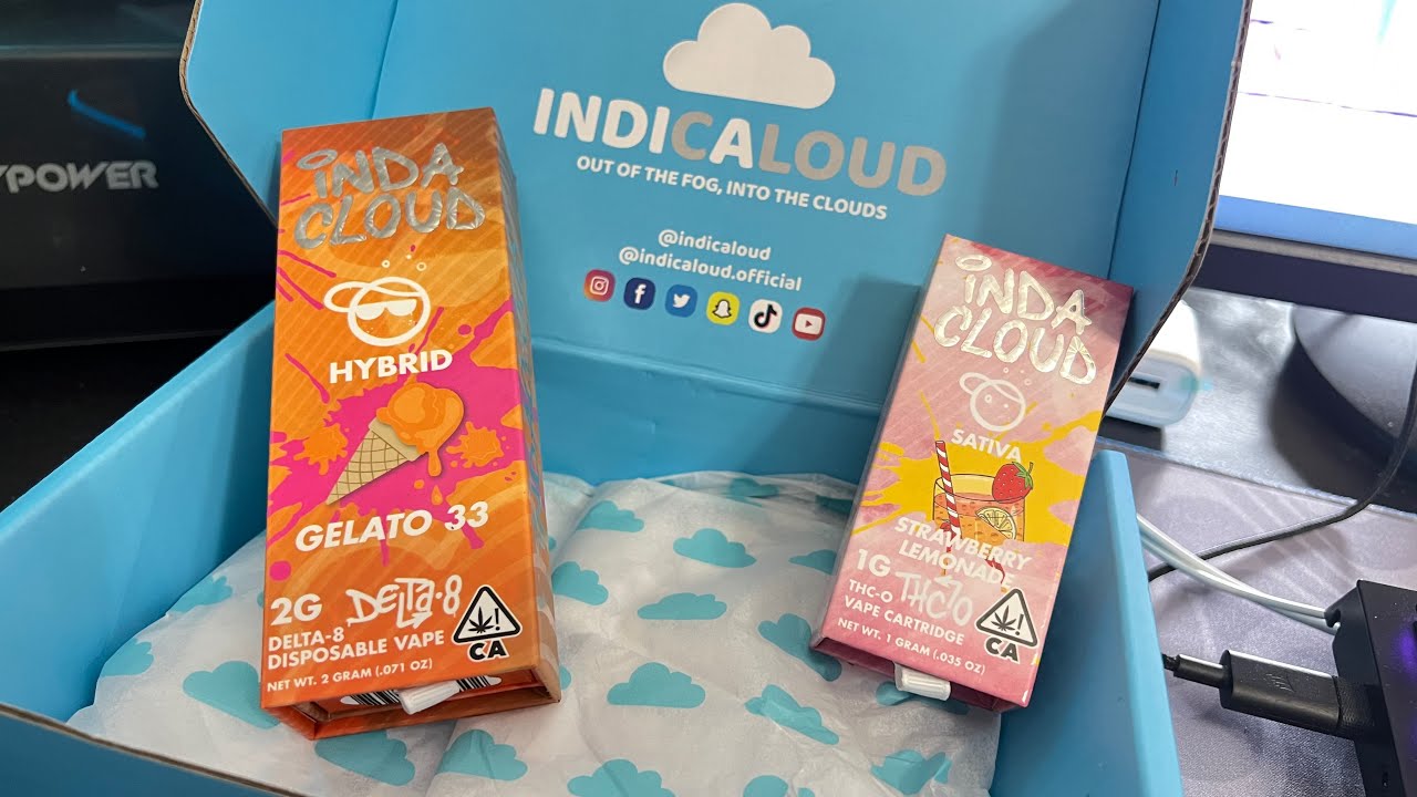 INTO THE CLOUDS WITH INDACLOUD 2G DELTA 8 DISPOSABLE ! **GELATO 33**