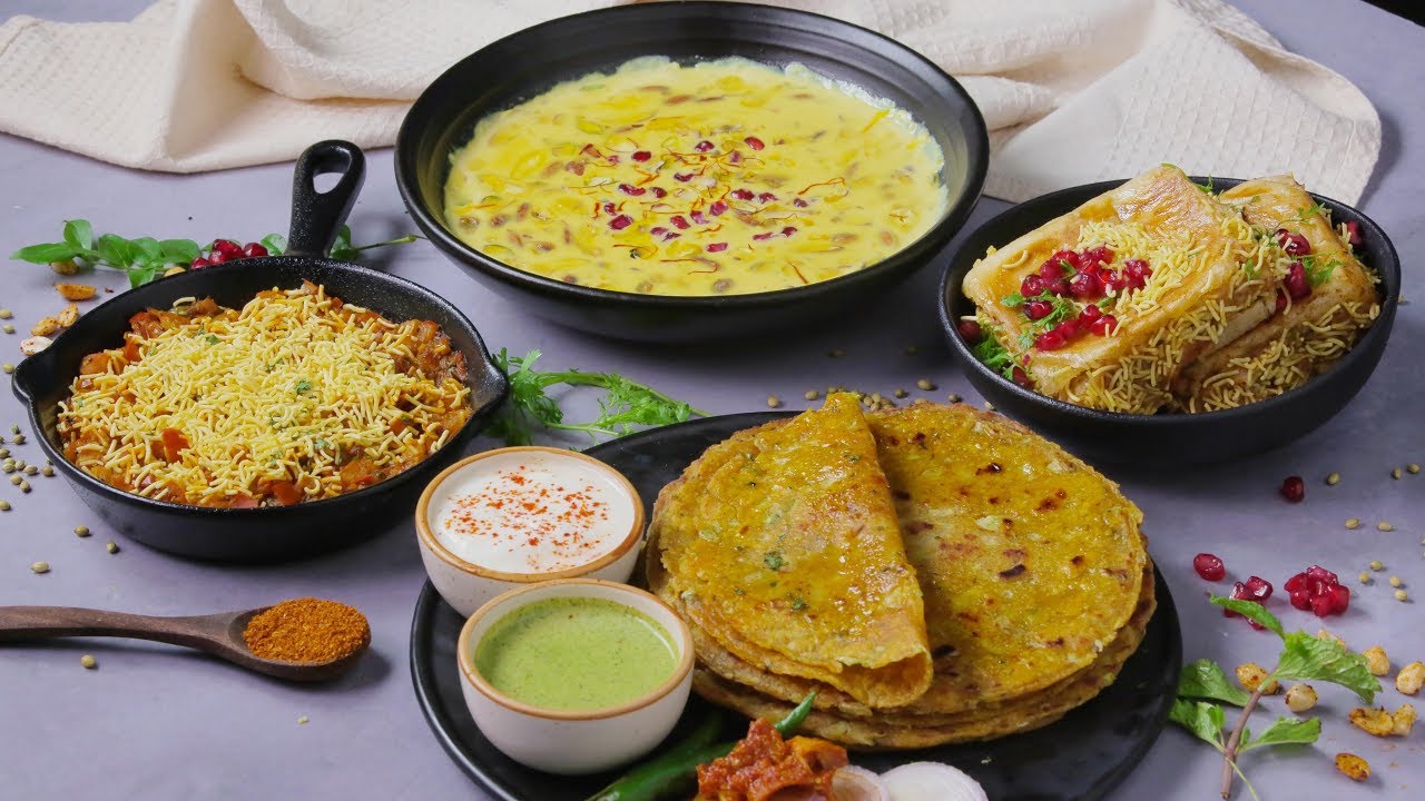 Gobble | Gujarati Special Meal | Thepla | Sev Tamatar Nu Shaak | Dabeli | Basundi