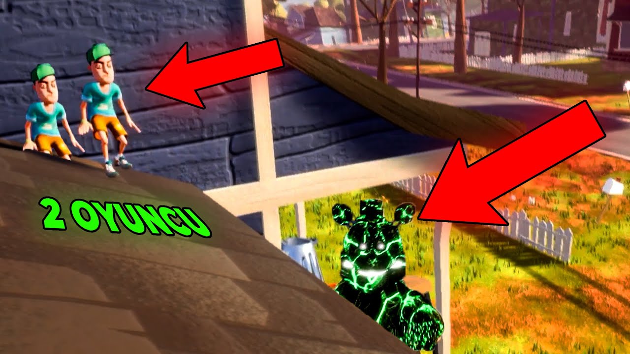 2 OYUNCU vs EKSTRA GÜÇLÜ FREDBEAR | Hello Neighbor Mod