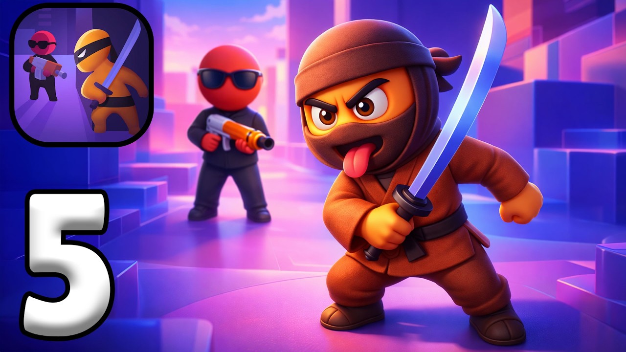 Мастер скрытности, убийца-ниндзя 🥷 Бесшумные движения, победа! Часть 5. Прохождение игры. iOS And...