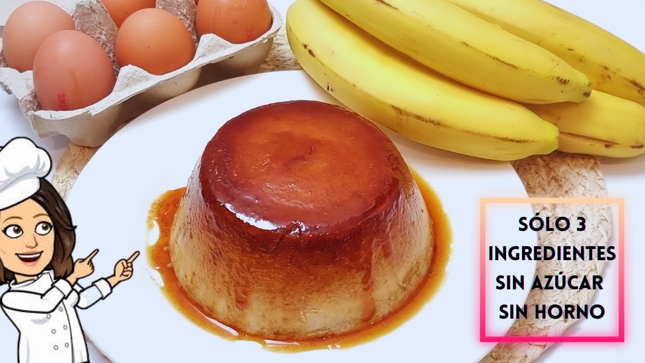 Tan SÓLO 3 INGREDIENTES| FLAN DE PLATANO SIN Azúcar, SIN Horno Y EN Olla Express