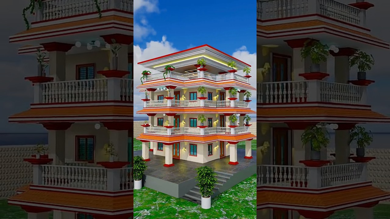 Modern family House 🏡 Design #elevation #frontelevation #house #housedesign #home #song #hindisong