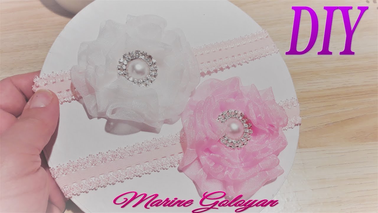 Повязка на голову нежность/ легкий мастер класс✔ Marine DIY Guloyan✔
