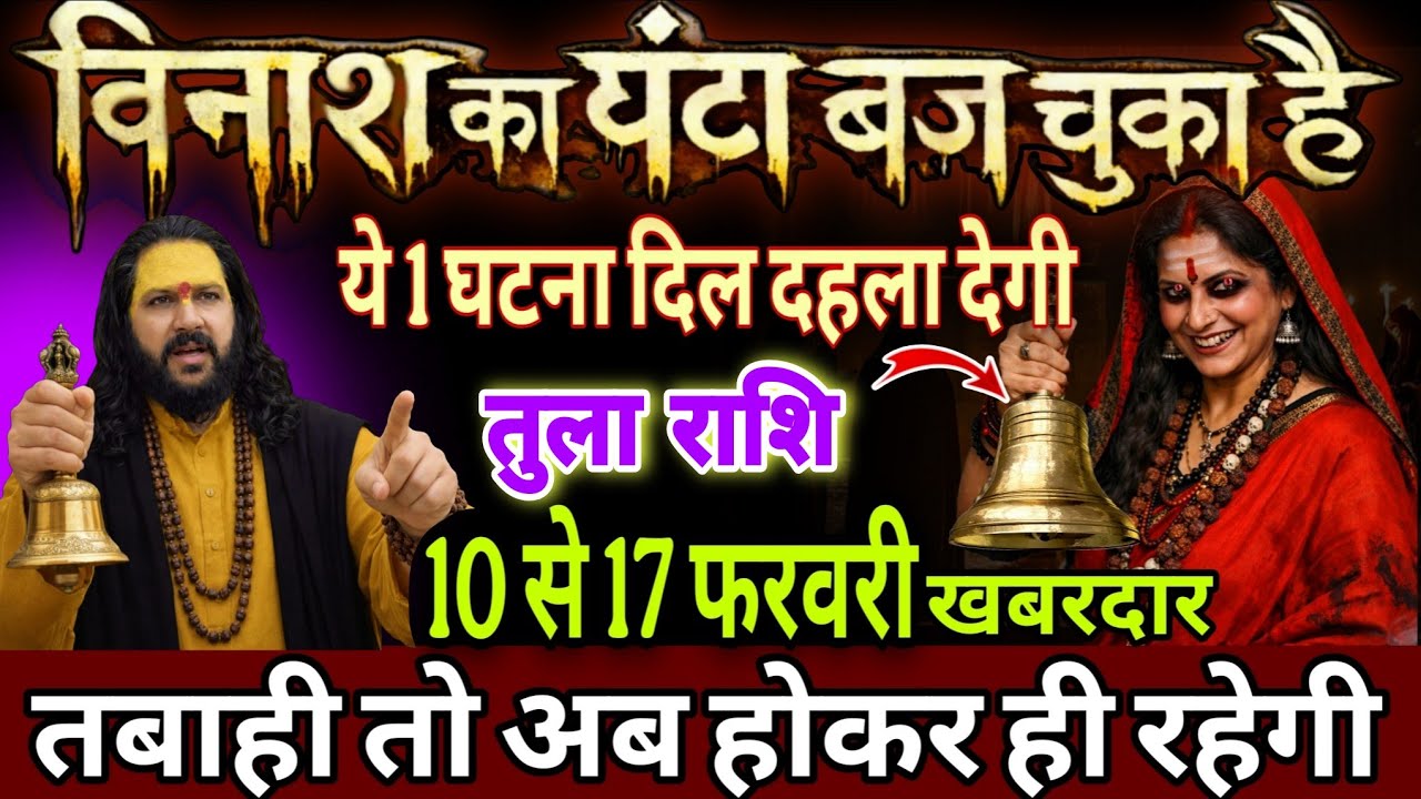 तुला राशि, 10,11,12 फरवरी, चेतावनी अगले 3 दिनों में खतरे की घंटी बज चुकी है 