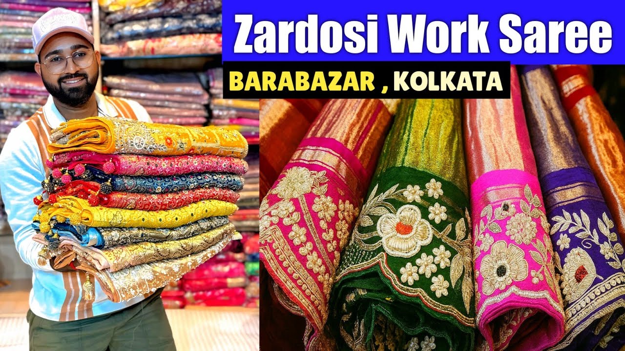 Pure Zardosi Handwork Saree Manufacturer in Barabazar / Designer Handwork Saree - New Arrival 2026 🔥
