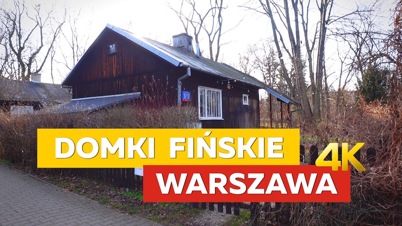 DOMKI FIŃSKIE, OSIEDLE JAZDOW, WARSZAWA 4K, POLSKA #warsaw4K