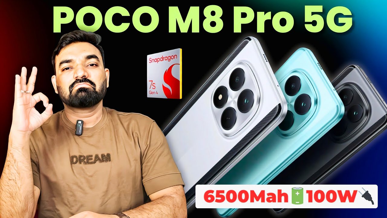 POCO M8 Pro 5G Official Launch Date, 6500Mah 🔋, Snapdragon 7s Gen4 #tech #pocom8pro #pocom8pro5g 