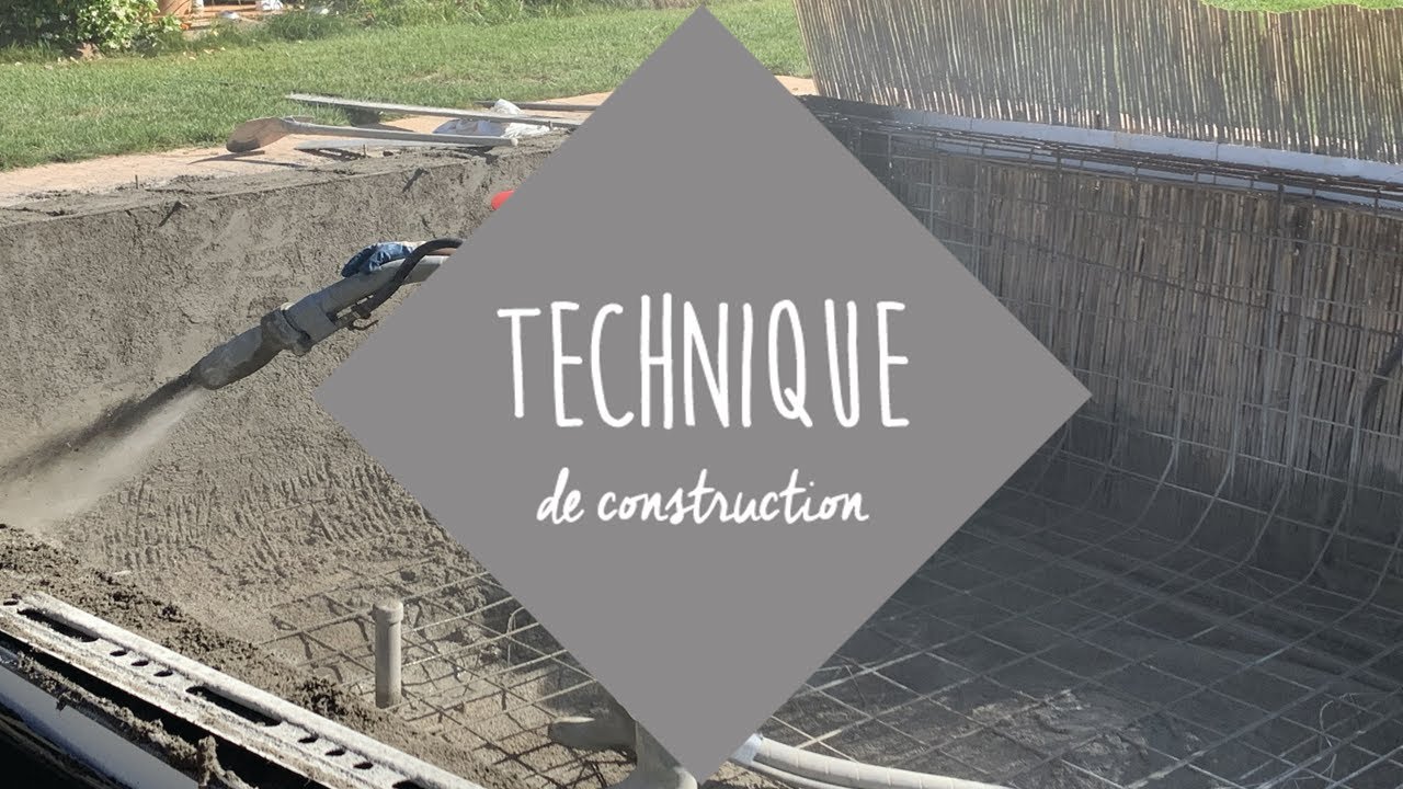 Étapes de construction d'une piscine en béton projeté Diffazur