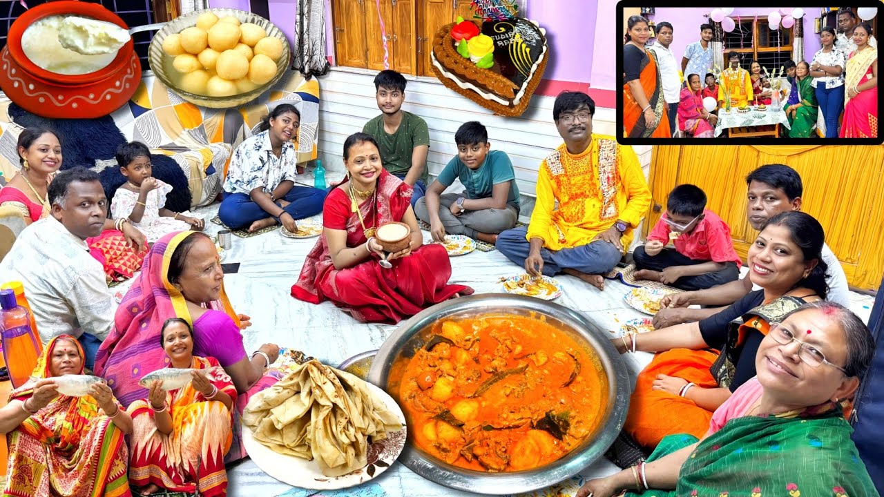 আমাদের বিবাহ বার্ষিকীতে রান্নাহল Chaulia Vlog স্পেশাল চিকেন রেসিপি সঙ্গে দই মিষ্টি দুপুরে জোড়া ইলিশ