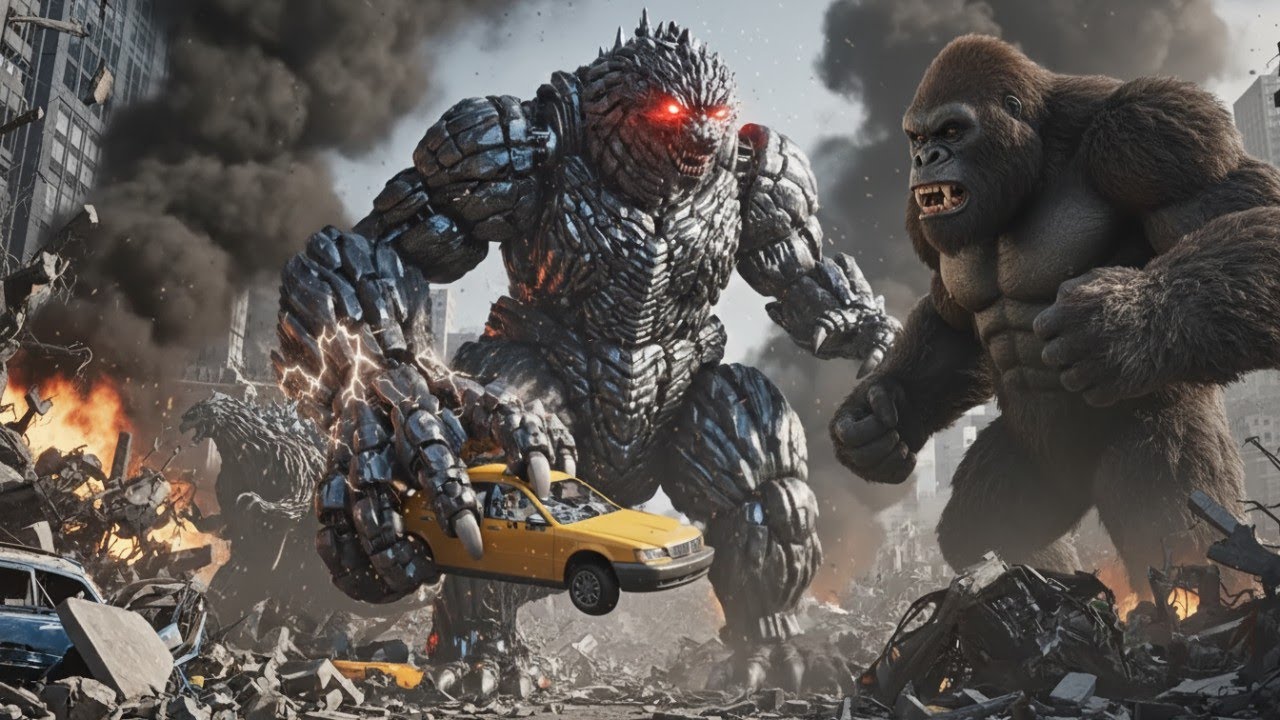 King Kong And Godzilla vs. The Military Superpowers: The Great Clash Begins İn The City