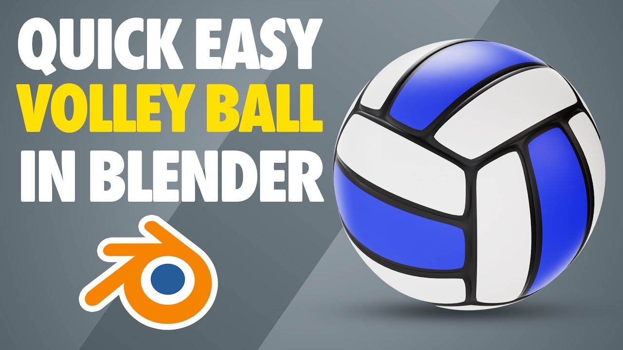 Blender 3D Volley Ball Tutorial - Quick and Easy Modeling Tutorial