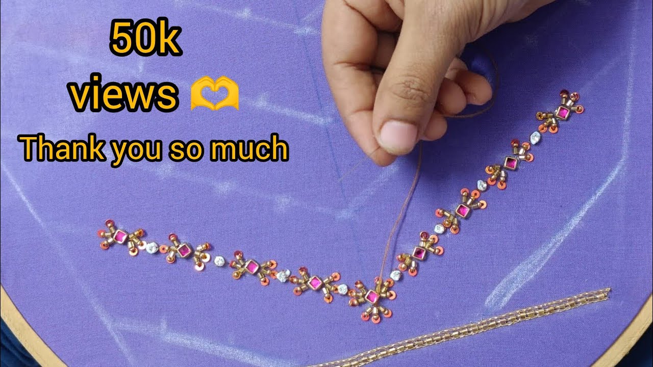 50/-rsతో ఇంత grand గా blouse design చేసుకోవచ్చు అది కూడా normal needle తో maggamwork design🥰